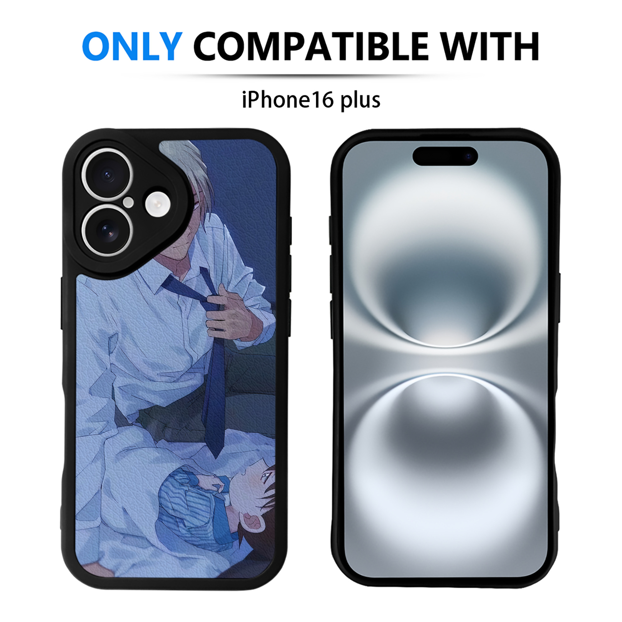 （画像用） 名探偵コナン Detective Conan 【iPhone 16シリーズ対応】シリコンスマホケース（レザー調） 材質：シリコン